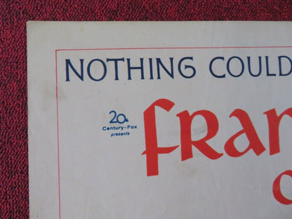 FRANCIS OF ASSISI US HALF SHEET (22"x 28") POSTER BRADFORD DILLMAN 1961 Movie posters