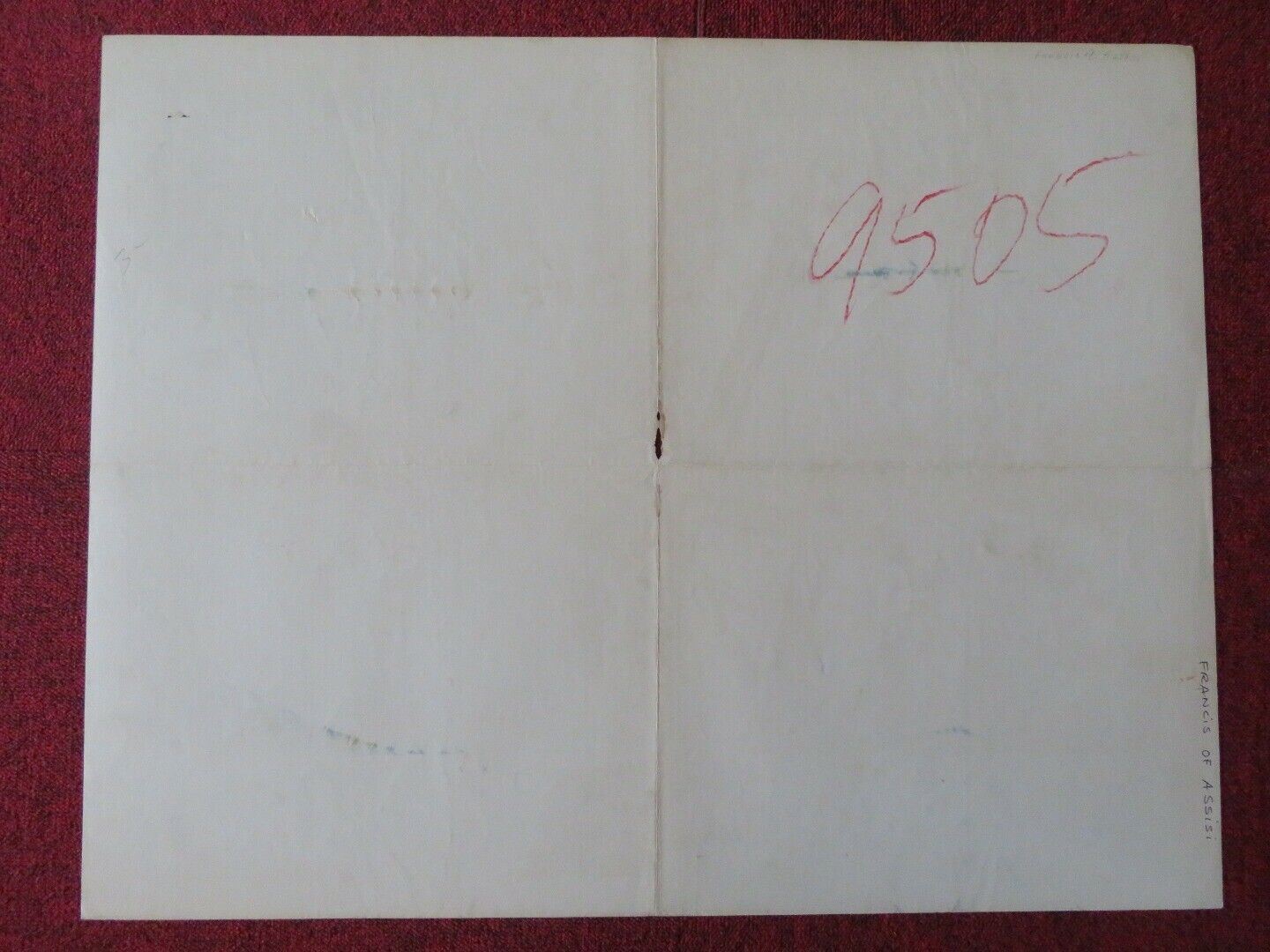 FRANCIS OF ASSISI US HALF SHEET (22"x 28") POSTER BRADFORD DILLMAN 1961 Movie posters