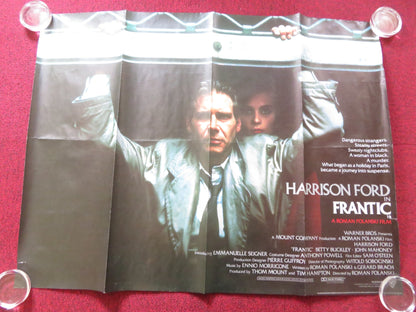 FRANTIC UK QUAD (30"x 40") ROLLED POSTER HARRISON FORD BETTY BUCKLEY 1988 Rendezvous Cinema Movie posters
