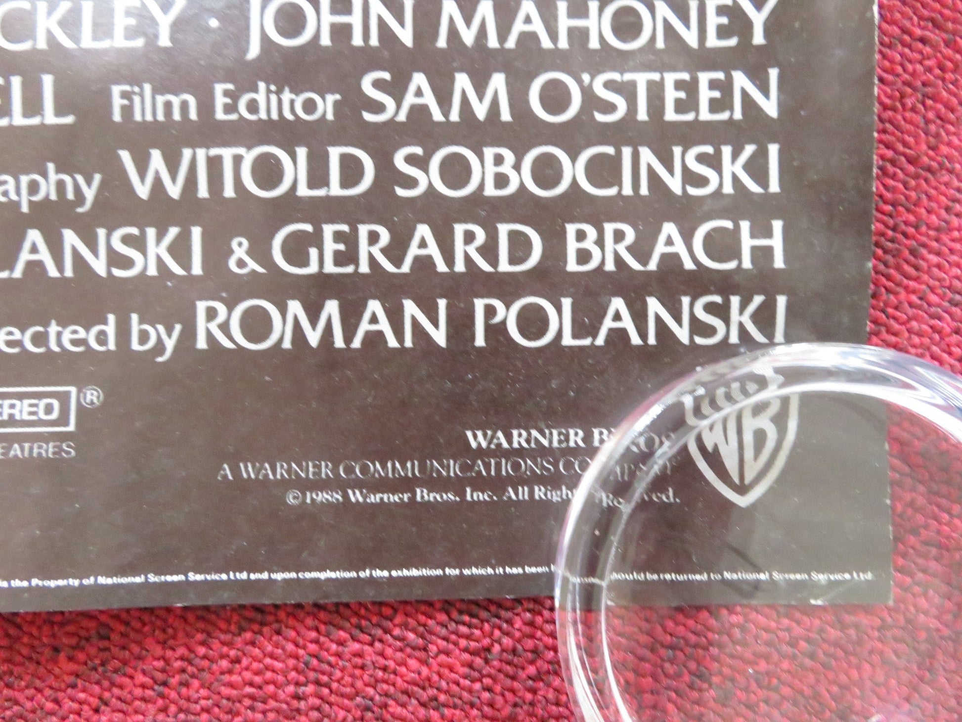 FRANTIC UK QUAD (30"x 40") ROLLED POSTER HARRISON FORD BETTY BUCKLEY 1988 Rendezvous Cinema Movie posters