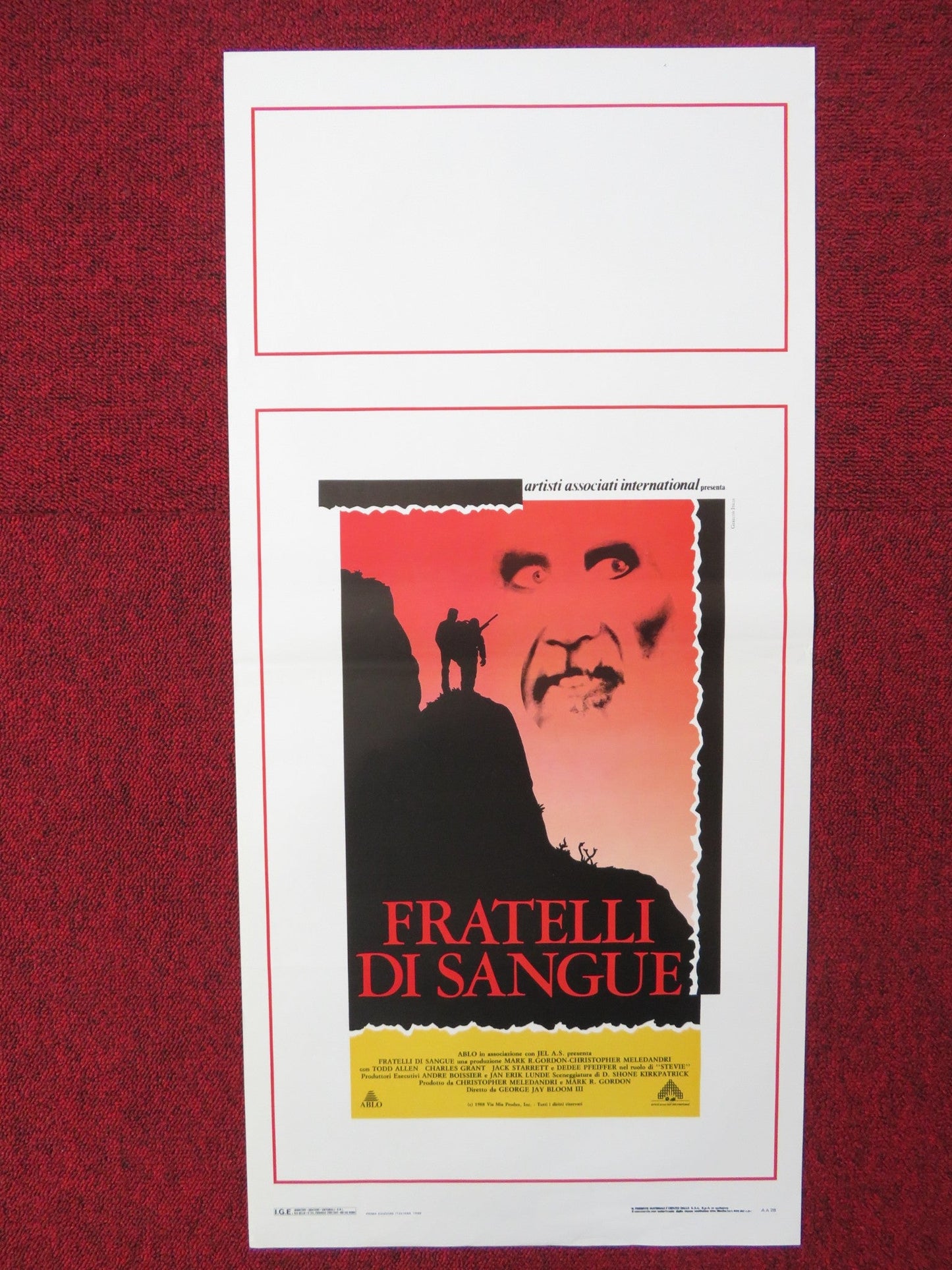 FRATELLI DI SANGUE ITALIAN LOCANDINA POSTER TODD ALLEN CHARLES GRANT 1989 Rendezvous Cinema Movie posters