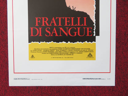 FRATELLI DI SANGUE ITALIAN LOCANDINA POSTER TODD ALLEN CHARLES GRANT 1989 Rendezvous Cinema Movie posters
