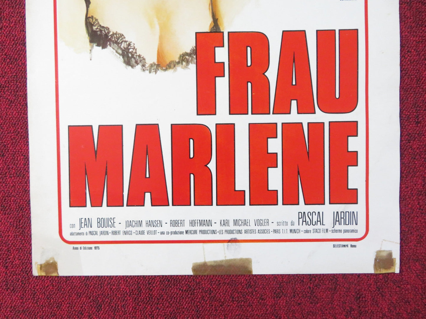 FRAU MARLENE ITALIAN LOCANDINA POSTER PHILIPPE NOIRET ROMY SCHNEIDER 1975 Rendezvous Cinema Movie posters