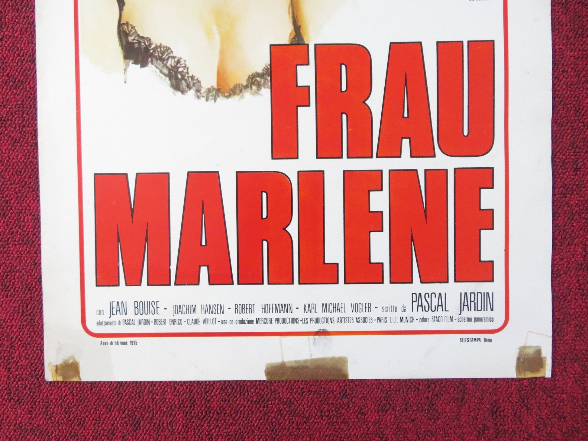 FRAU MARLENE ITALIAN LOCANDINA POSTER PHILIPPE NOIRET ROMY SCHNEIDER 1975 Rendezvous Cinema Movie posters