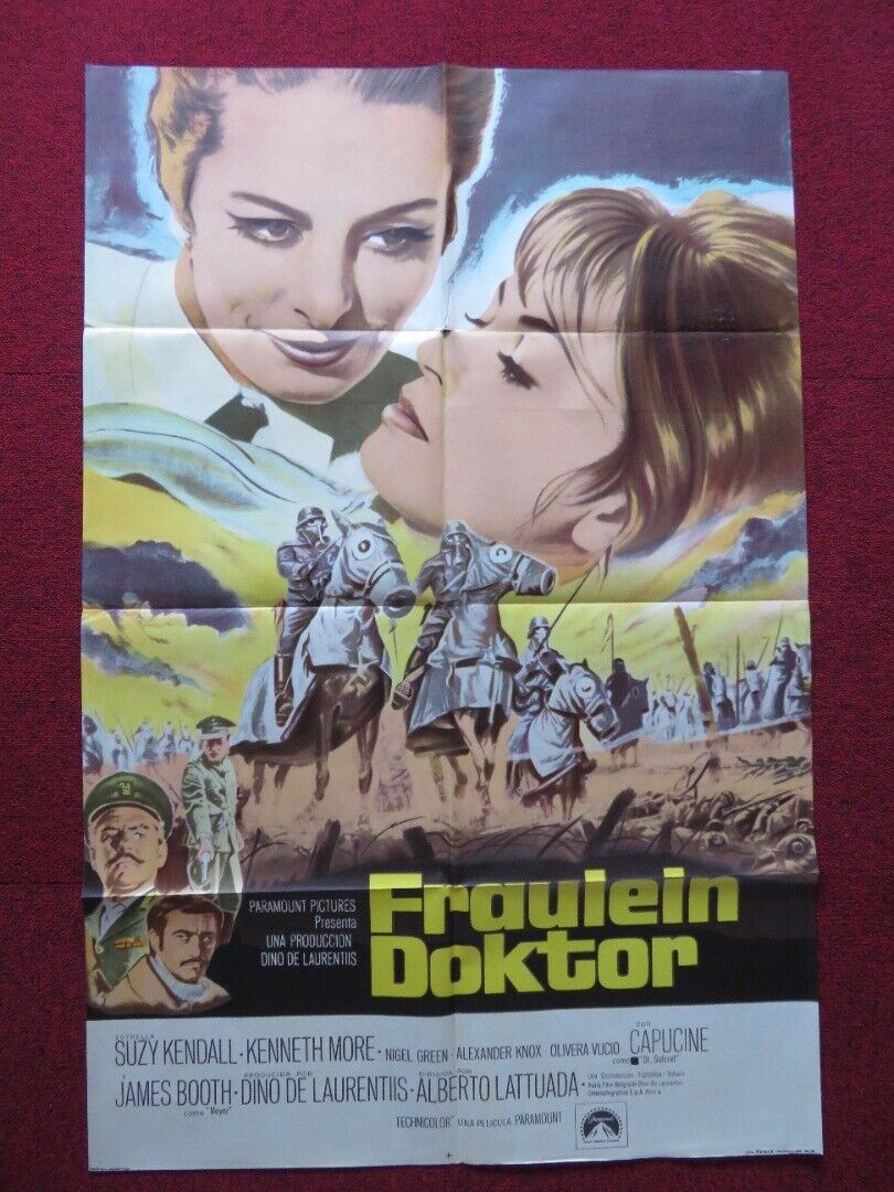 FRAULIEIN DOKTOR ARGENTINA ONE SHEET POSTER SUZY KENDALL KENNETH MORE 1969 Movie posters