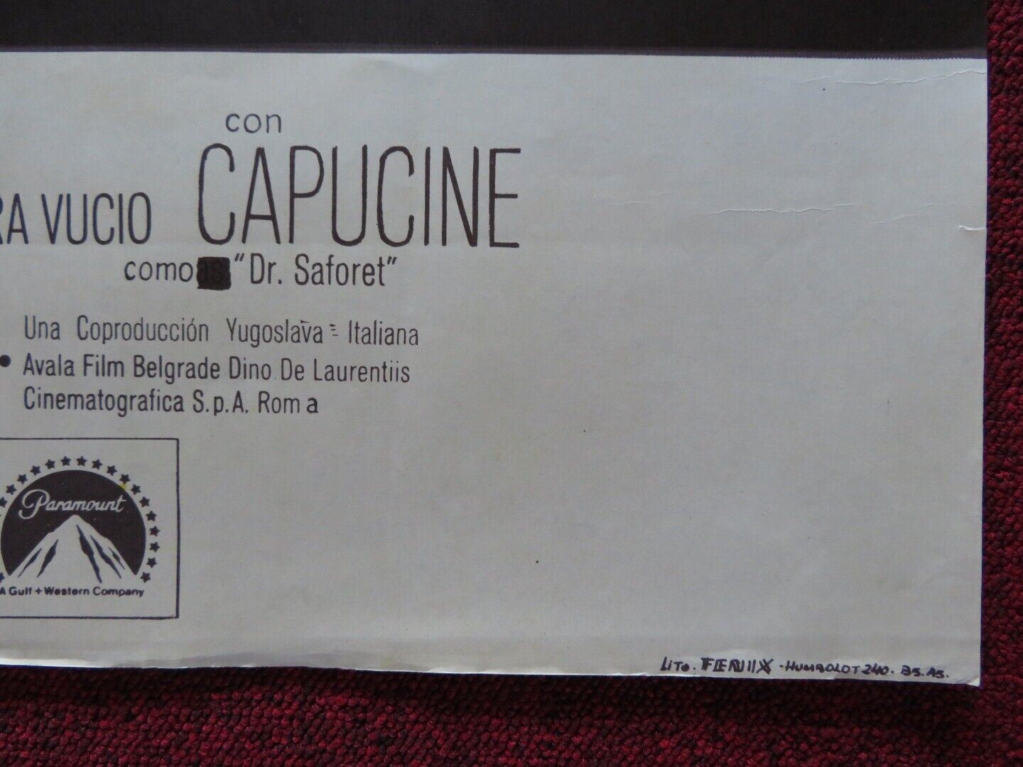 FRAULIEIN DOKTOR ARGENTINA ONE SHEET POSTER SUZY KENDALL KENNETH MORE 1969 Movie posters