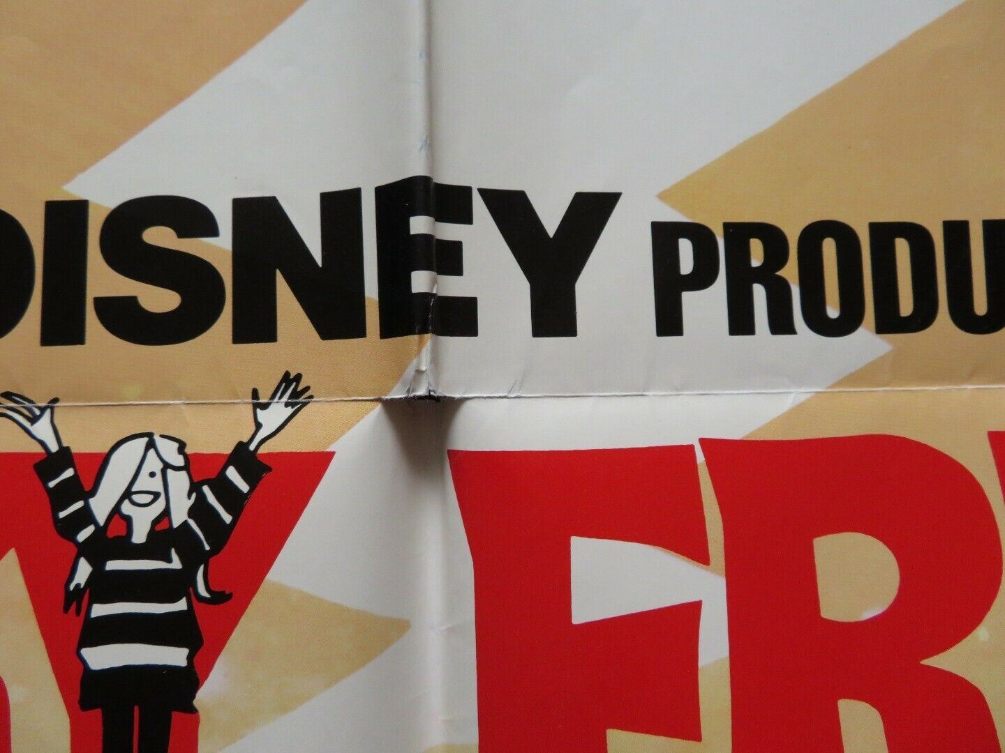 FREAKY FRIDAY FOLDED US ONE SHEET POSTER DISNEY JODIE FOSTER BARBARA HARRIS 1977 Movie posters