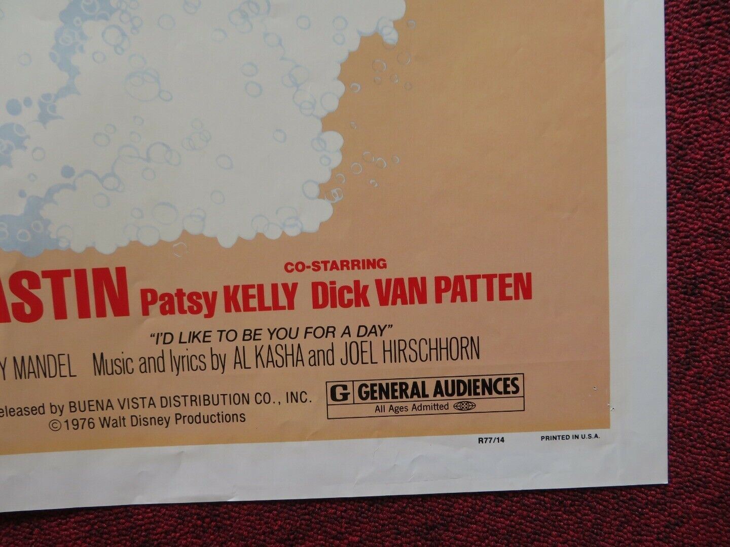 FREAKY FRIDAY FOLDED US ONE SHEET POSTER DISNEY JODIE FOSTER BARBARA HARRIS 1977 Movie posters