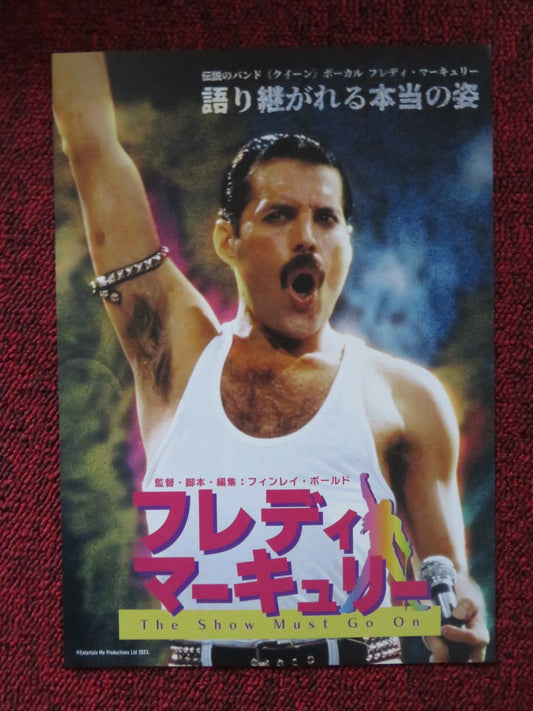 FREDDIE THE SHOW MUST GO ON JAPANESE CHIRASHI (B5) POSTER FREDDIE MERCURY 2023 Rendezvous Cinema Movie posters