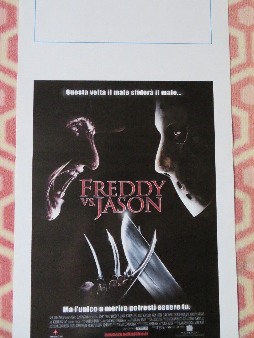 FREDDY VS. JASON ITALIAN LOCANDINA (27.5"x13") POSTER WES CRAVEN 2003 Movie posters