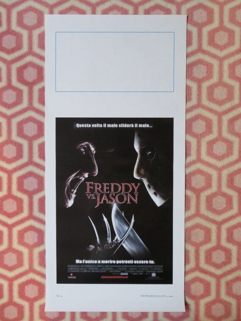 FREDDY VS. JASON ITALIAN LOCANDINA (27.5"x13") POSTER WES CRAVEN 2003 Movie posters