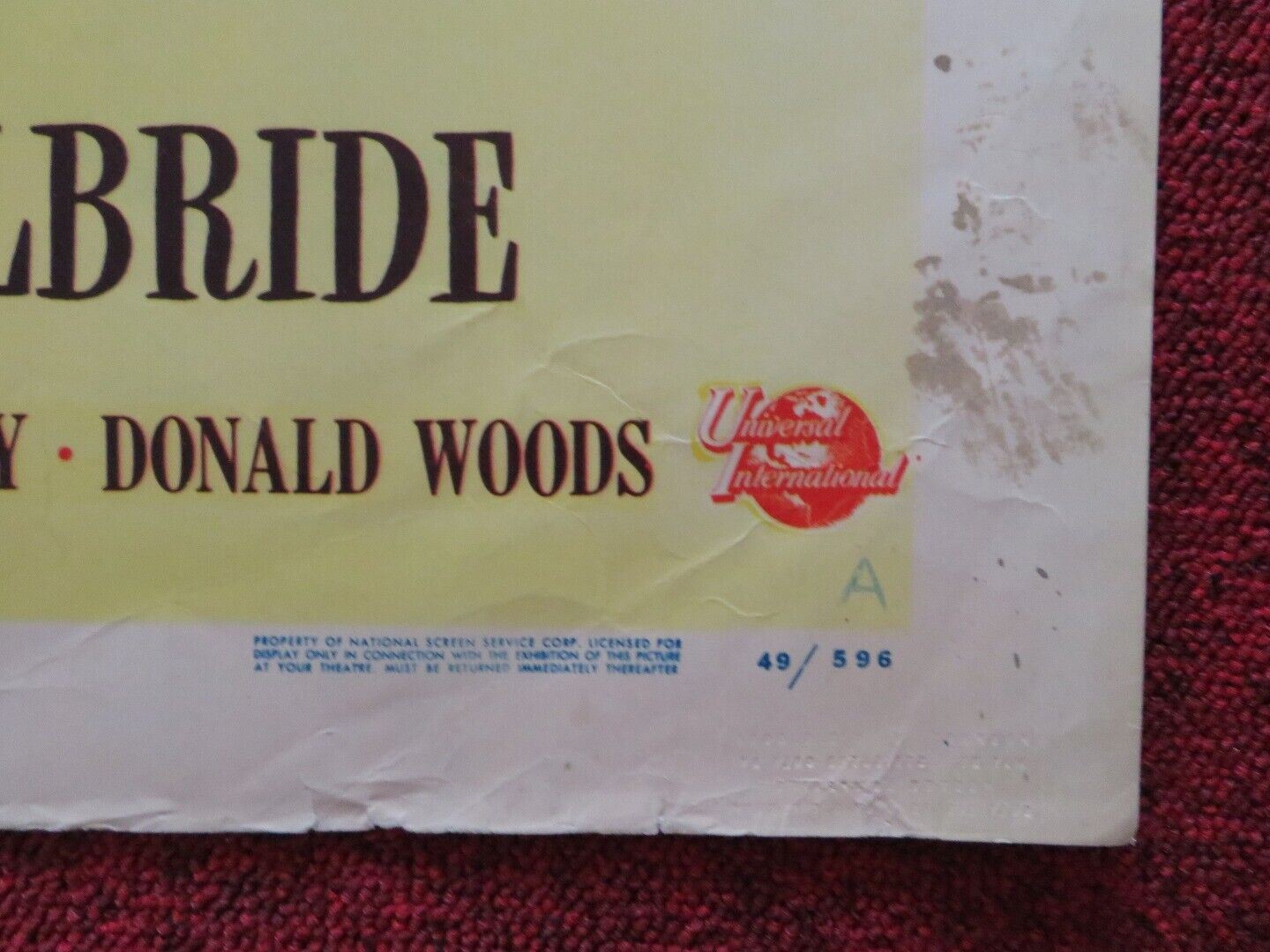 FREE FOR ALL US HALF SHEET (22"x 28") POSTER ROBERT CUMMINGS 1949 Movie posters