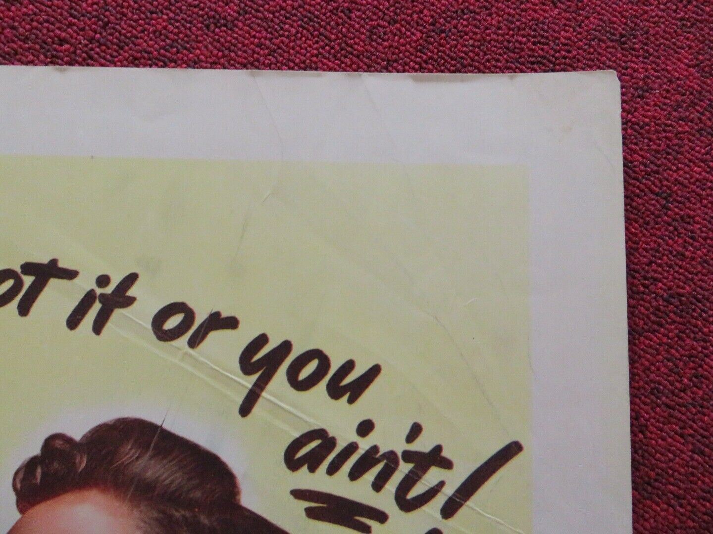 FREE FOR ALL US HALF SHEET (22"x 28") POSTER ROBERT CUMMINGS 1949 Movie posters