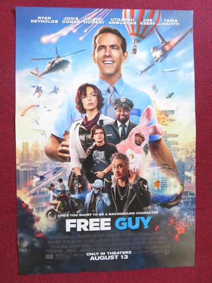 FREE GUY - VERSION D US ONE SHEET ROLLED POSTER RYAN REYNOLDS JODIE COMER 2021 Rendezvous Cinema Movie posters