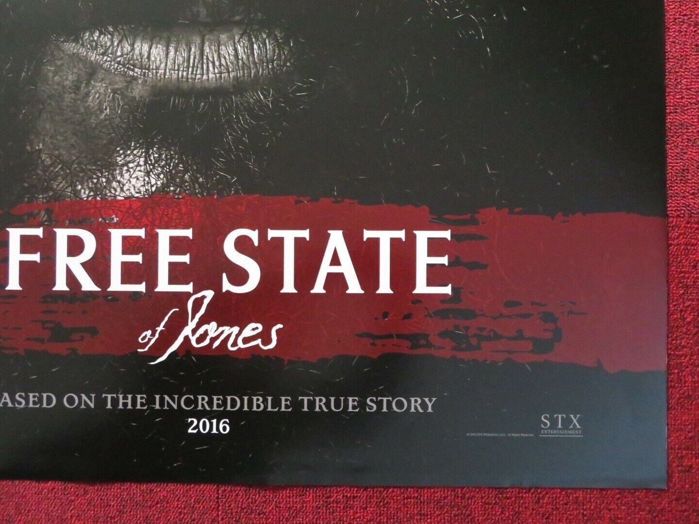 FREE STATE OF JONES US ONE SHEET ROLLED POSTER MATTHEW MCCONAUGHEY 2016 Rendezvous Cinema Movie posters