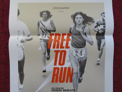 FREE TO RUN ITALIAN LOCANDINA POSTER DENIS ALCADE NEIL AMDUR 2016 Rendezvous Cinema Movie posters