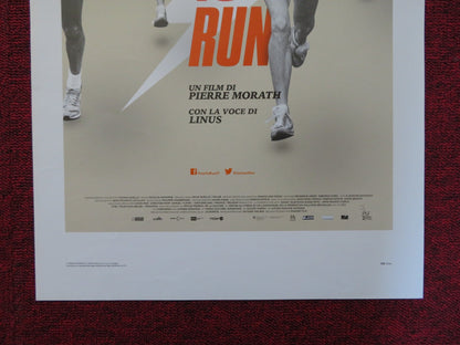 FREE TO RUN ITALIAN LOCANDINA POSTER DENIS ALCADE NEIL AMDUR 2016 Rendezvous Cinema Movie posters
