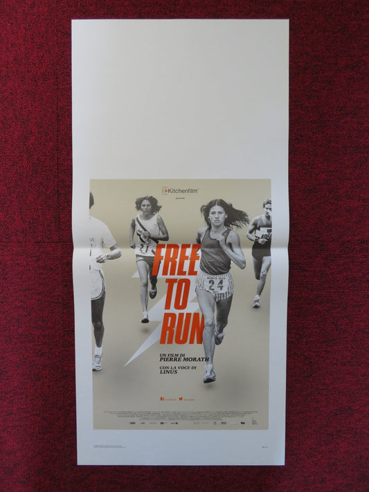 FREE TO RUN ITALIAN LOCANDINA POSTER DENIS ALCADE NEIL AMDUR 2016 Rendezvous Cinema Movie posters