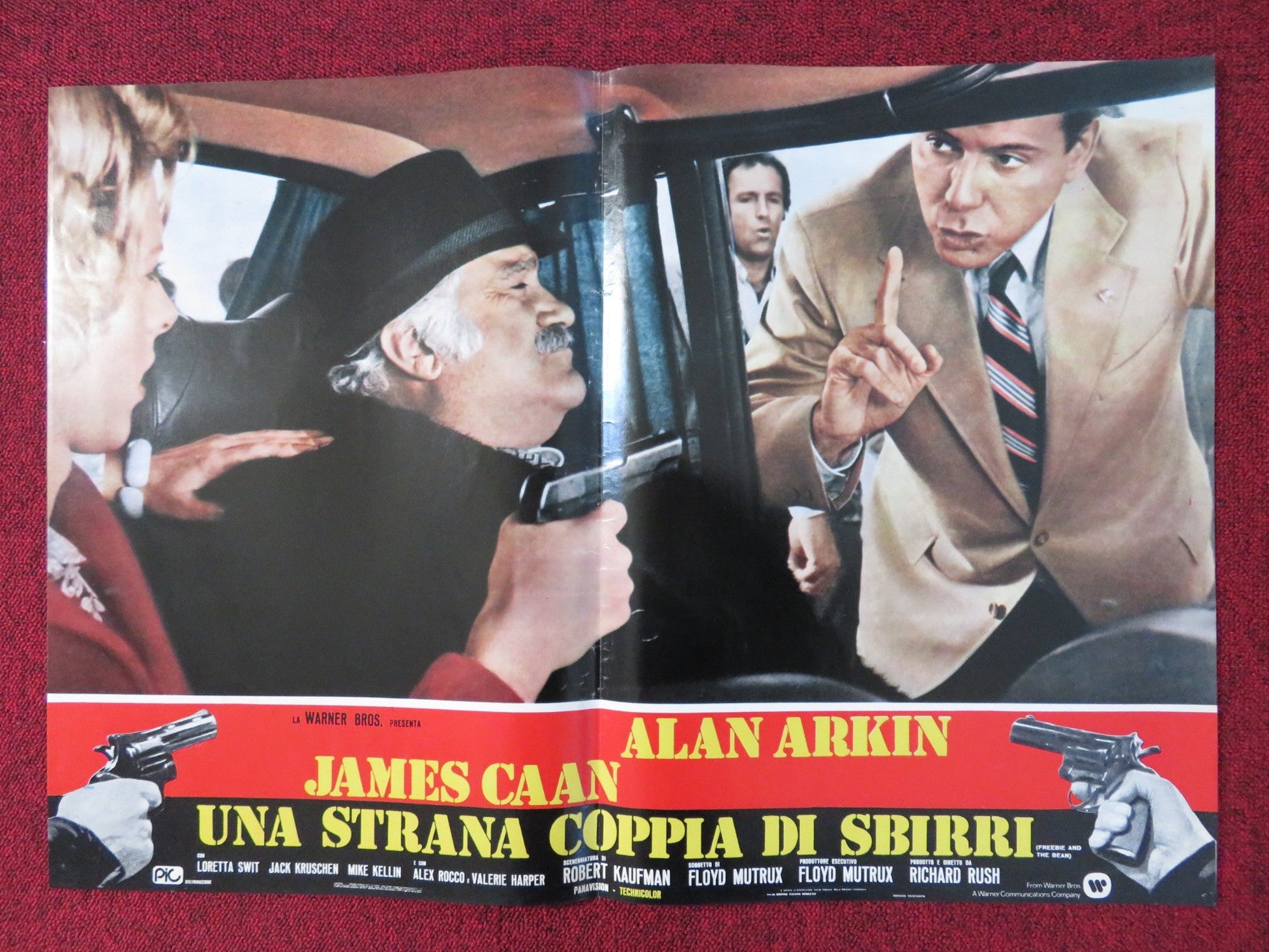 FREEBIE AND THE BEAN - A ITALIAN FOTOBUSTA POSTER ALANA ARKIN JAMES CAAN 1974 Rendezvous Cinema Movie posters