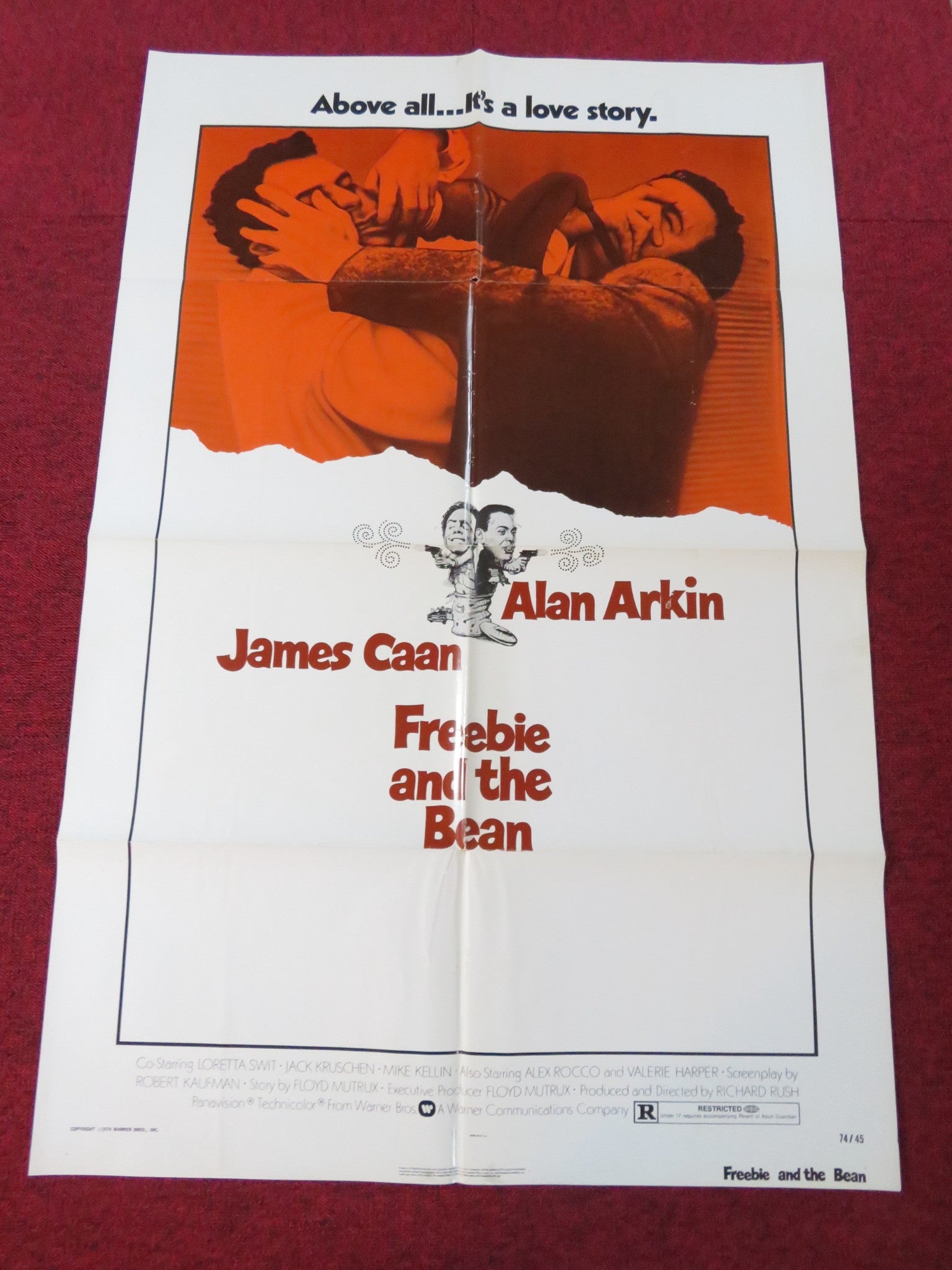 FREEBIE AND THE BEAN FOLDED US ONE SHEET POSTER ALAN ARKIN JAMES CAAN 1974 Rendezvous Cinema Movie posters