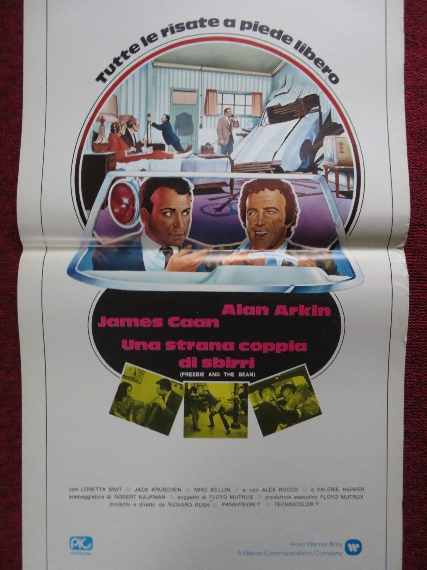 FREEBIE AND THE BEAN ITALIAN LOCANDINA POSTER ALAN ARKIN JAMES CAAN 1975 Rendezvous Cinema Movie posters