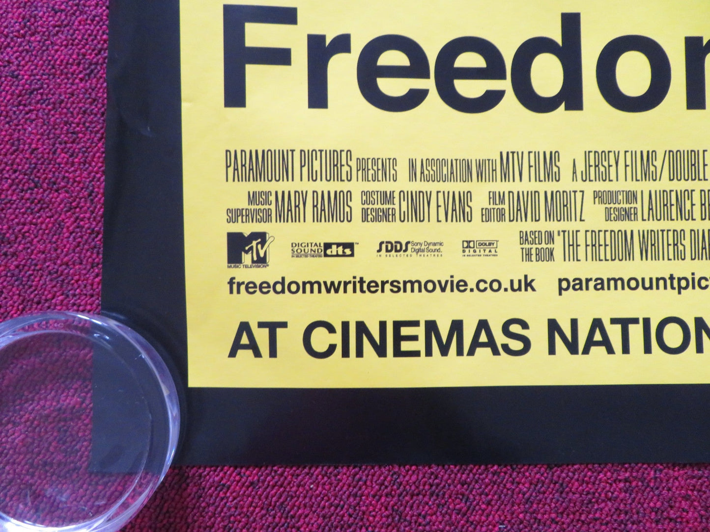 FREEDOM WRITERS UK QUAD ROLLED POSTER HILARY SWANK PATRICK DEMPSEY 2007 Rendezvous Cinema Movie posters