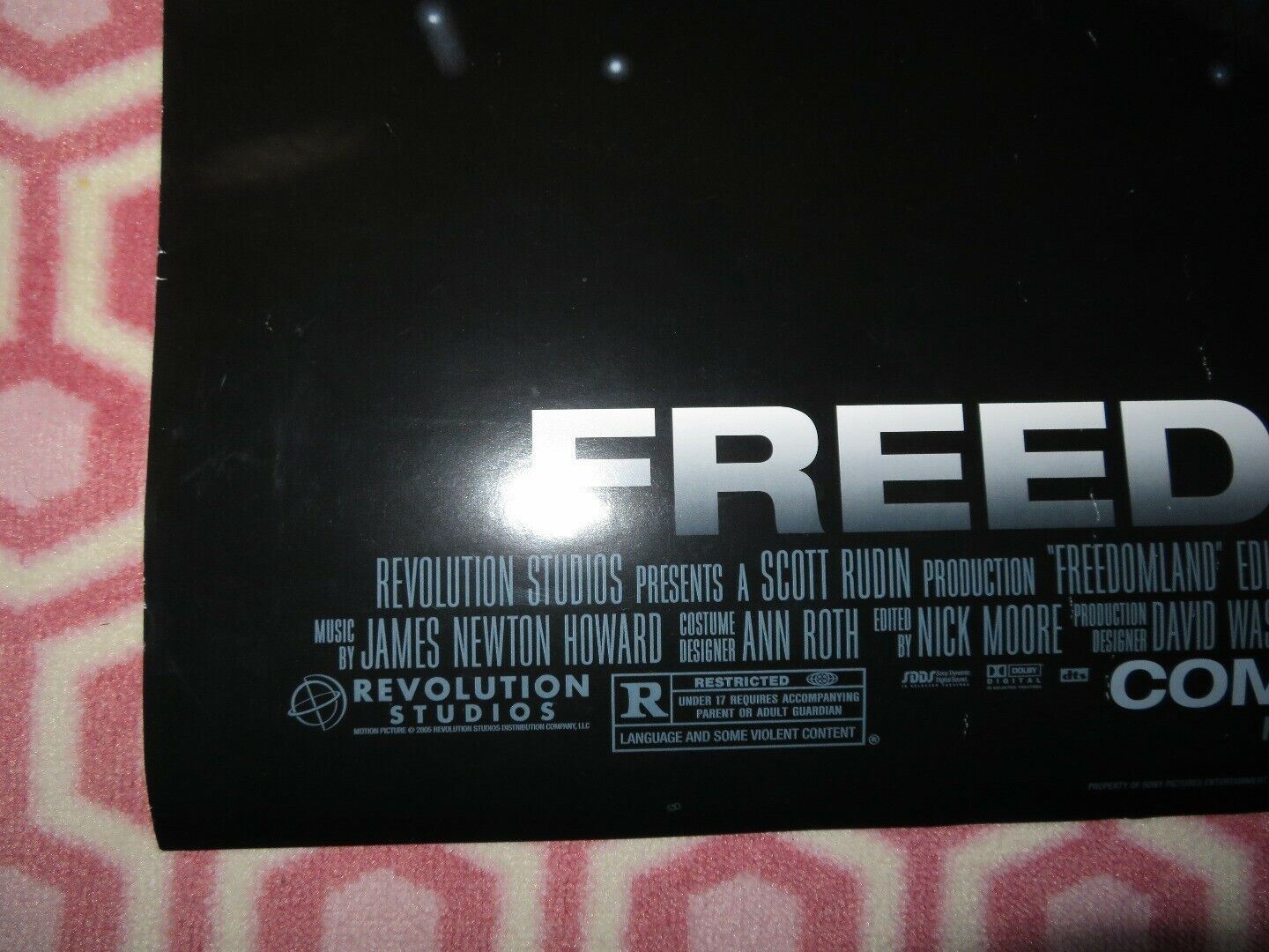 FREEDOMLAND ONE SHEET ROLLED POSTER SAMUEL L.JACKSON JULIANNE MOORE 2006 Movie posters