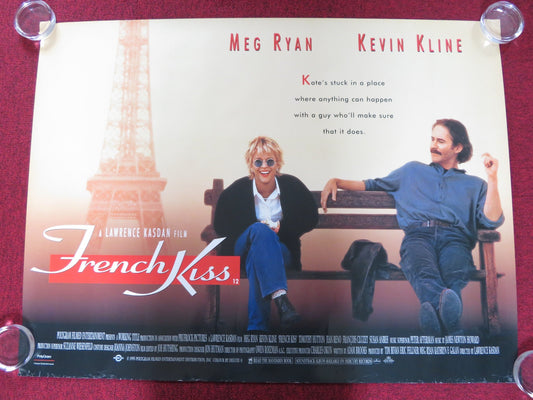 FRENCH KISS UK QUAD (30"x 40") ROLLED POSTER MEG RYAN KEVIN KLINE 1995 Rendezvous Cinema Movie posters