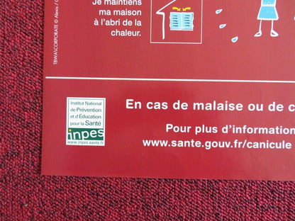 FRENCH MINISTRY OF HEALTH POSTER LOOKING AFTER YOURSELF DURING A HEAT(16"x 24") - Rendezvous Cinema