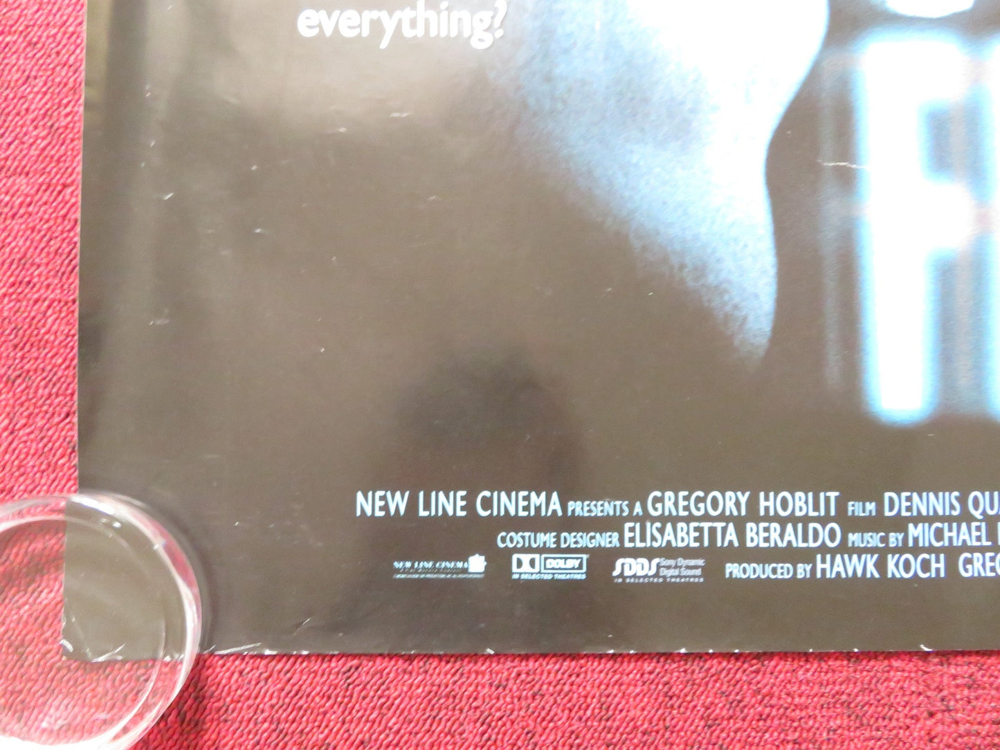 FREQUENCY UK QUAD (30"x 40") ROLLED POSTER DENNIS QUAID JIM CAVIEZEL 2000 Rendezvous Cinema Movie posters