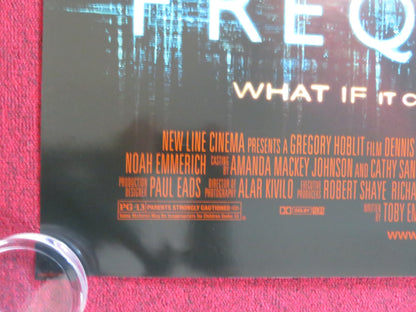FREQUENCY US ONE SHEET ROLLED POSTER DENNIS QUAID JIM CAVIEZEL 2000 Rendezvous Cinema Movie posters