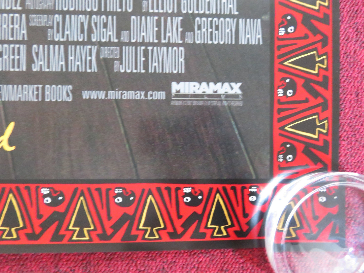 FRIDA US ONE SHEET ROLLED POSTER SALMA HAYEK ALFRED MOLINA 2002 Rendezvous Cinema Movie posters