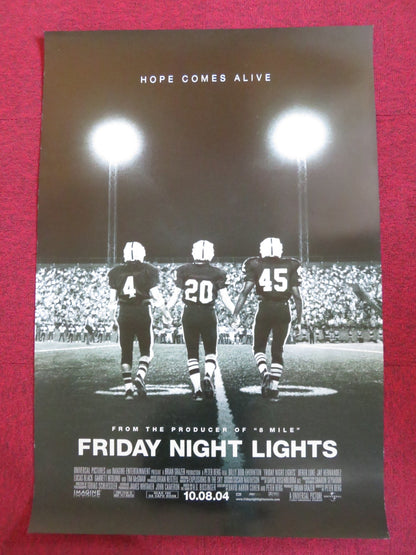 FRIDAY NIGHT LIGHTS US ONE SHEET ROLLED POSTER BILLY BOB THORNTON L. BLACK 2004 Rendezvous Cinema Movie posters