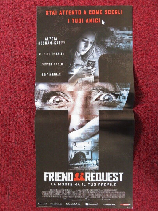 FRIEND REQUEST ITALIAN LOCANDINA (26.5"x12.5") POSTER ALYCIA DEBNAM - CAREY 2016 Movie posters