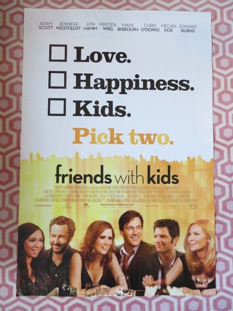 FRIENDS WITH KIDS US ONE SHEET ROLLED POSTER ADAM SCOTT MEGAN FOX JON HAMM 2011 Movie posters