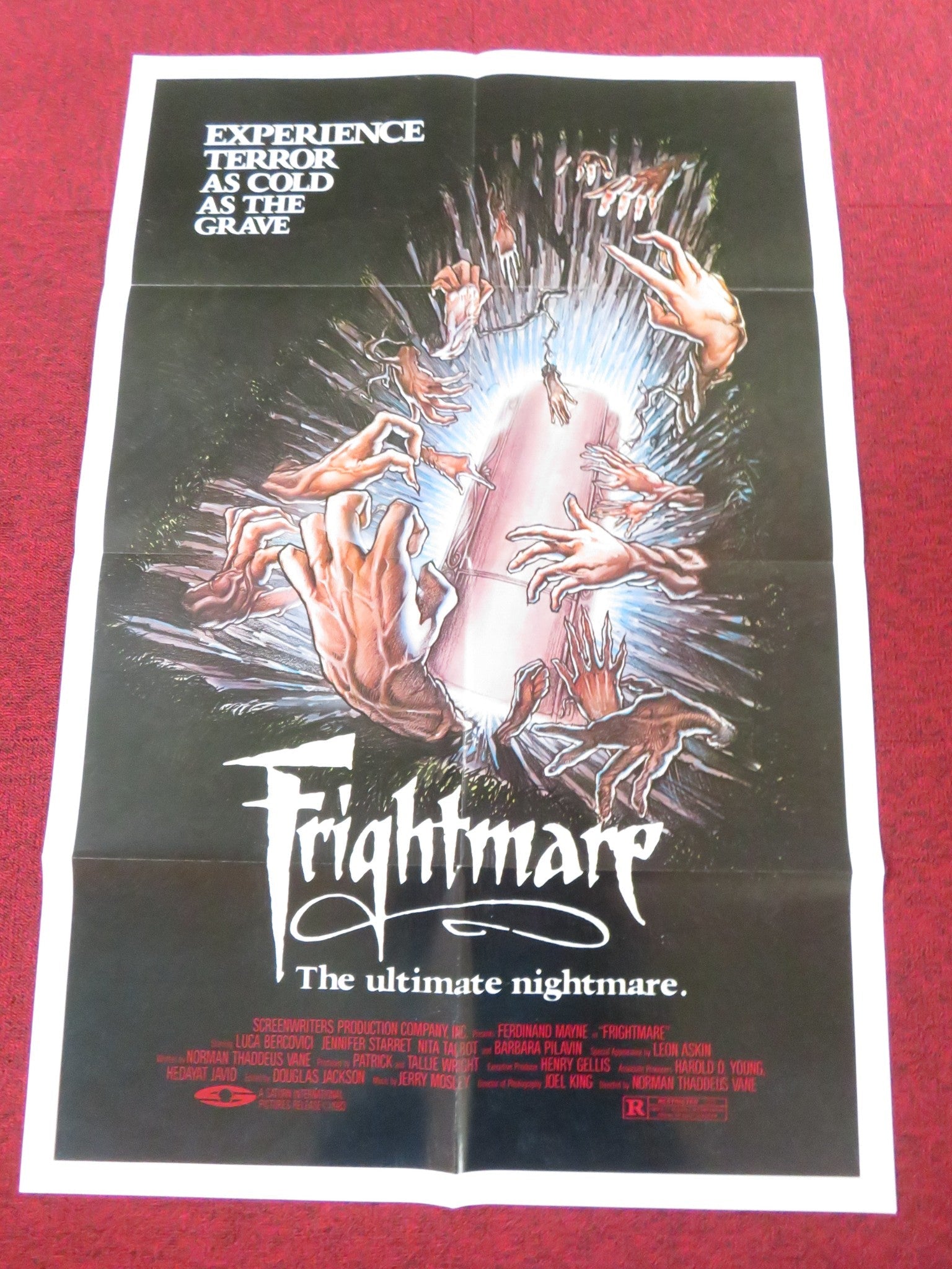 FRIGHTMARE FOLDED US ONE SHEET POSTER FERDY MAYNE LUCA BERCOVICI 1983 Rendezvous Cinema Movie posters