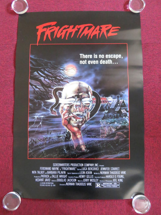 FRIGHTMARE US ONE SHEET ROLLED POSTER FERDINAND MAYNE LUCA BERCOVICI 1983 Rendezvous Cinema Movie posters