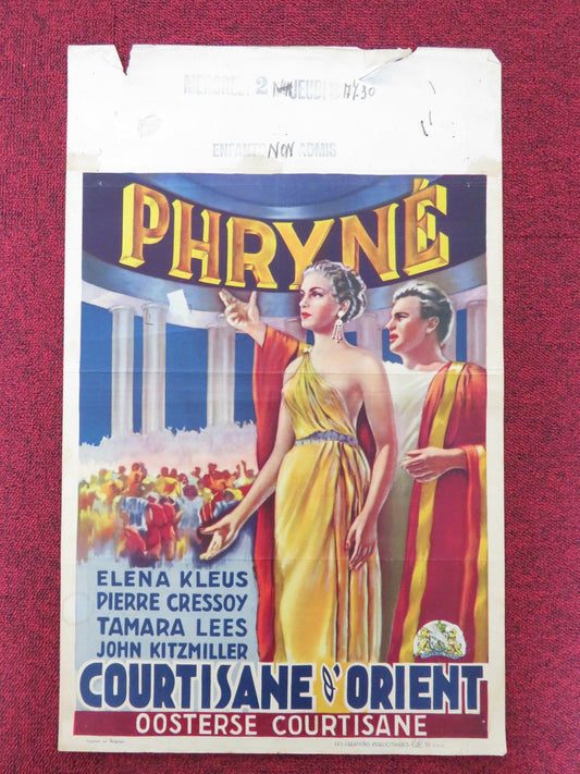 FRINE, CORTIGIANA D'ORIENTE BELGIUM POSTER ELENA KLEUS PIERRE CRESSOY 1953 Rendezvous Cinema Movie posters