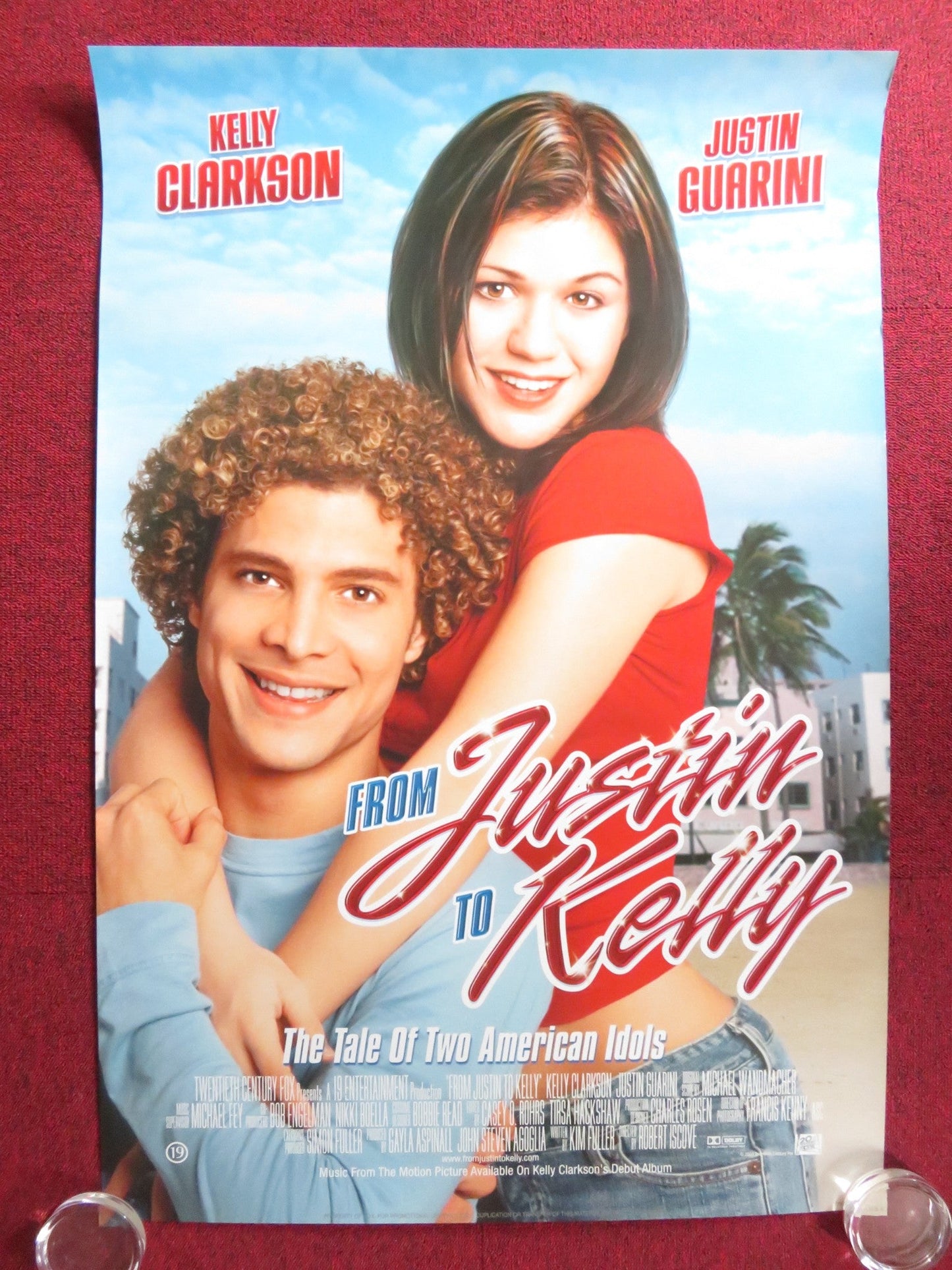 FROM JUSTIN TO KELLY - VERSION A US ONE SHEET ROLLED POSTER KELLY CLARKSON 2003 Rendezvous Cinema Movie posters