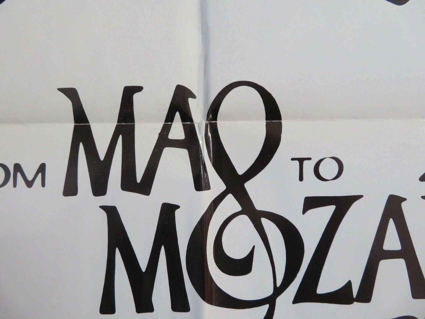 FROM MAO TO MOZARTS: ISSAC STERN IN CHINA ONE SHEET(27 x 41)POSTER MURRAY LERNER Movie posters