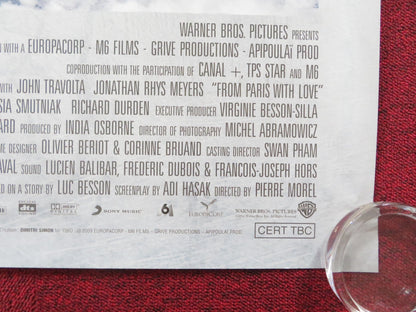 FROM PARIS WITH LOVE UK QUAD (30"x 40") ROLLED POSTER JOHN TRAVOLTA 2010 Rendezvous Cinema Movie posters