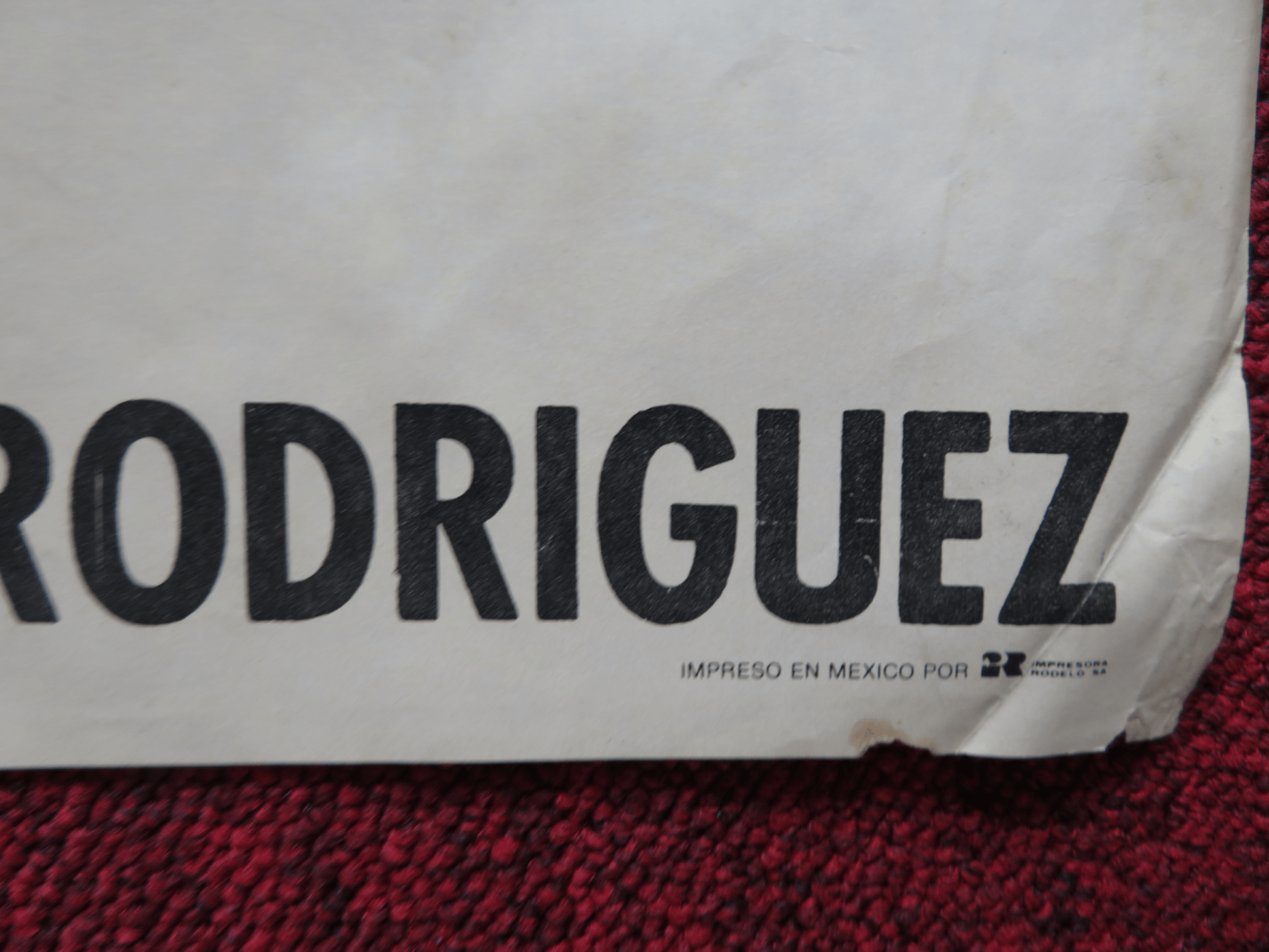 FRONTERA BRAVA FOLDED MEXICAN POSTER JORGE RIVERO JUAN MIRANDA 1980 Rendezvous Cinema Movie posters