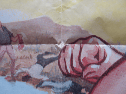 FRONTERA BRAVA FOLDED MEXICAN POSTER JORGE RIVERO JUAN MIRANDA 1980 Rendezvous Cinema Movie posters