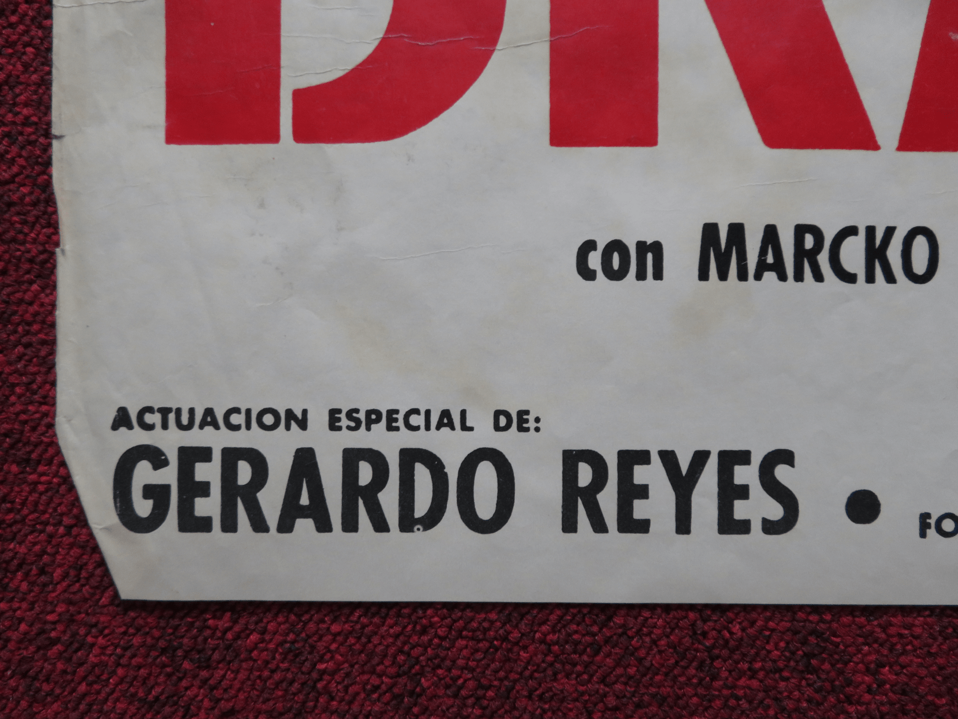 FRONTERA BRAVA FOLDED MEXICAN POSTER JORGE RIVERO JUAN MIRANDA 1980 Rendezvous Cinema Movie posters