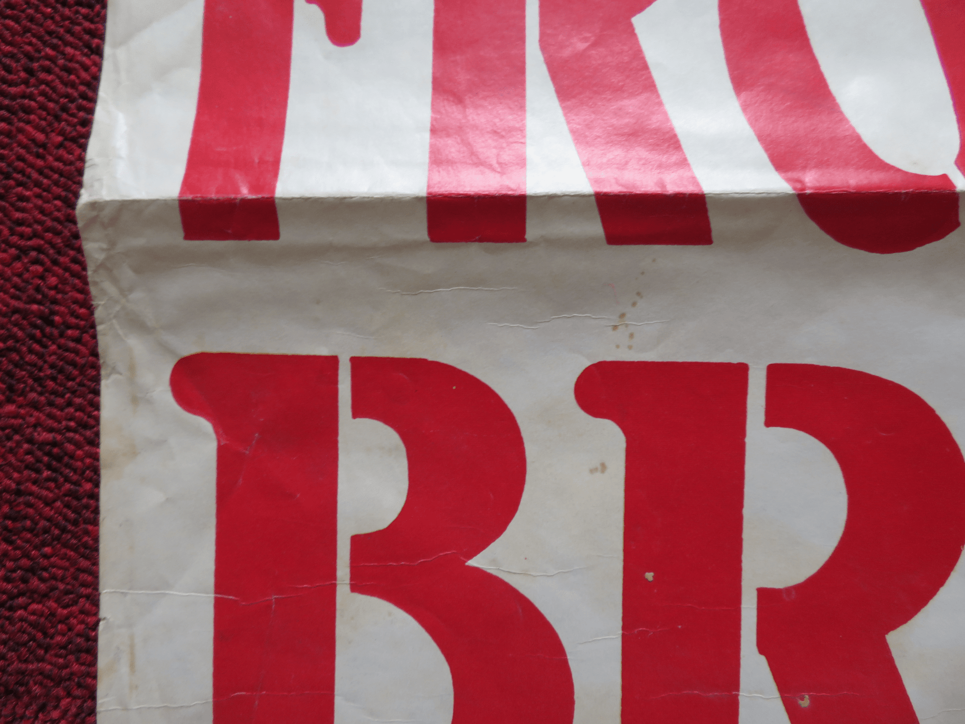 FRONTERA BRAVA FOLDED MEXICAN POSTER JORGE RIVERO JUAN MIRANDA 1980 Rendezvous Cinema Movie posters