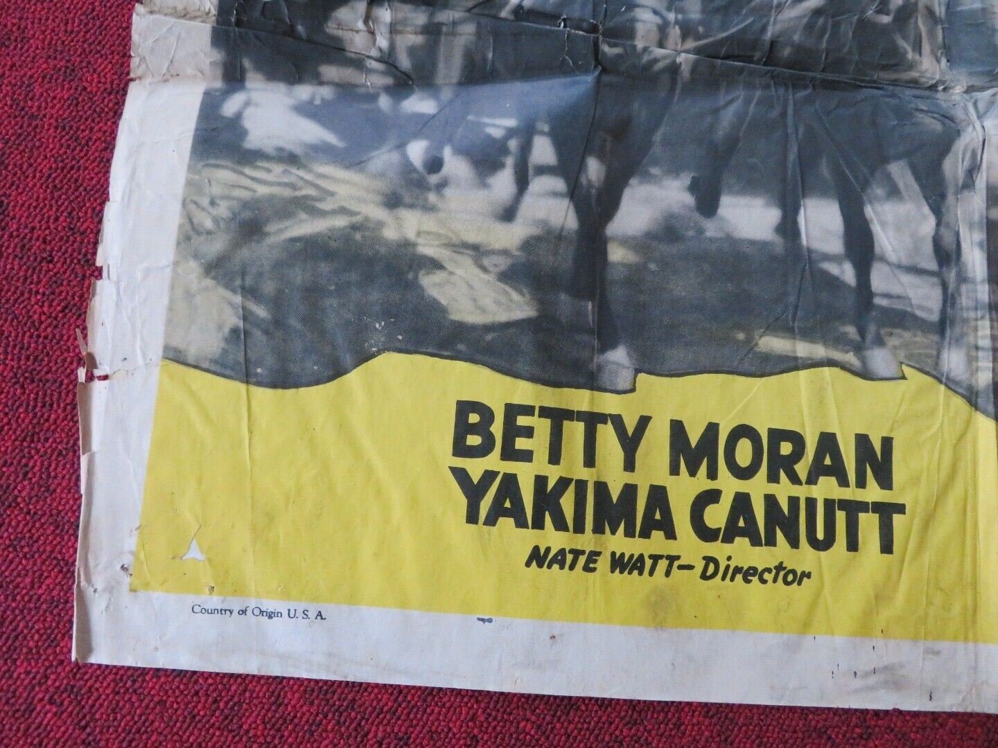 FRONTIER VENGEANCE FOLDED US ONE SHEET POSTER BETTY MORAN YAKIMA CANUTT 1940 Movie posters