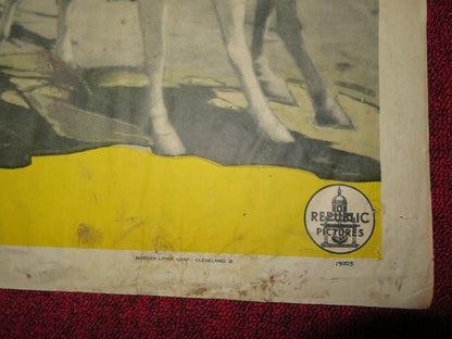 FRONTIER VENGEANCE FOLDED US ONE SHEET POSTER BETTY MORAN YAKIMA CANUTT 1940 Movie posters