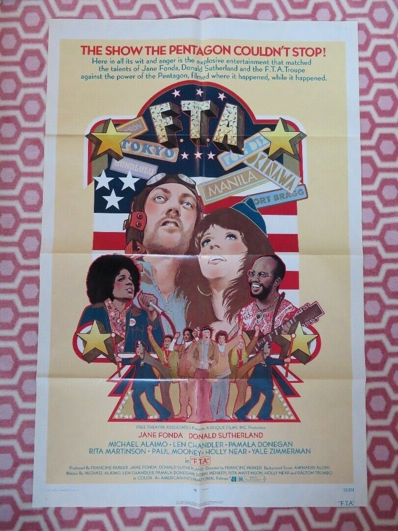 F.T.A. F**K THE ARMY US ONE SHEET POSTER DONALD SUTHERLAND JANE FONDA Rendezvous Cinema Movie posters