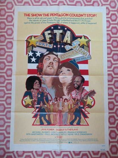 F.T.A. F**K THE ARMY US ONE SHEET POSTER DONALD SUTHERLAND JANE FONDA Rendezvous Cinema Movie posters