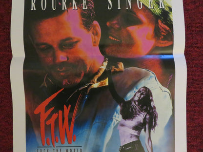 F.T.W ITALIAN LOCANDINA POSTER MICKEY ROUKE LORI SINGER 1994 Rendezvous Cinema Movie posters